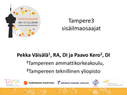 Tampere3 sisäilmaosaajat