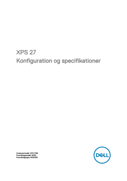 XPS 27 Konfiguration og specifikationer