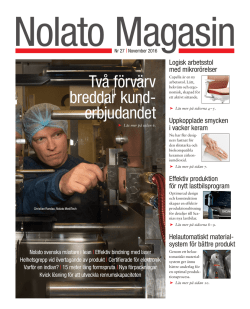 Hämta Nolato Magasin nr 27 som pdf