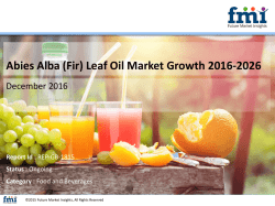 Abies Alba (Fir) Leaf Oil Market Growth 2016-2026