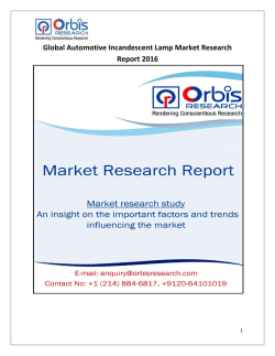 Global Automotive Incandescent Lamp Market Research Report 2016