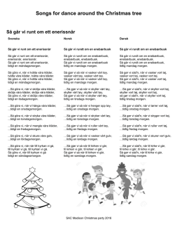Songs for dance around the Christmas tree Så går vi runt om ett