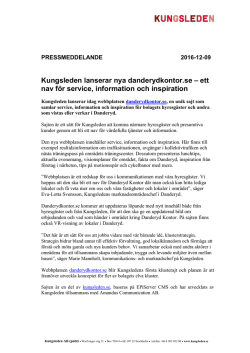 Pressmeddelande: Kungsleden lanserar nya danderydkontor.se