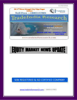 TradeIndia Research Equity Report of 20th Dec 2016