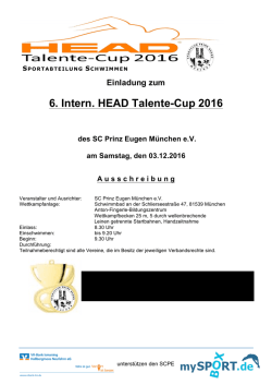 5. MM Head Talente Cup 2016 - Plavalni klub Triglav Kranj