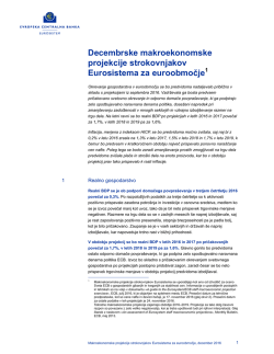 Makroekonomske projekcije strokovnjakov Eurosistema za