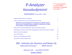 Kassabudjetointi - SBB - Solutions for Business and Brains Oy
