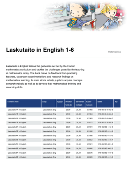 Laskutaito in English 1-6