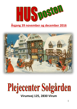 November-december 2016 - Plejecenter Solgården