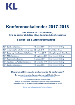 Konferencekalender 2017-2018