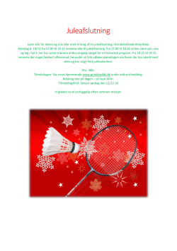 Juleafslutning - BadmintonPeople