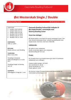 Øst Mesterskab Single / Double