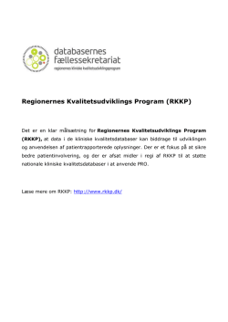 Regionernes Kvalitetsudviklings Program (RKKP)