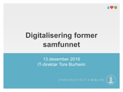 Ny digitaliseringsstrategi, Tore Burheim