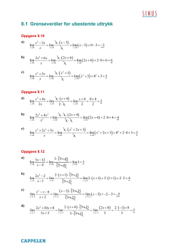 8.1 Grenseverdier for ubestemte uttrykk