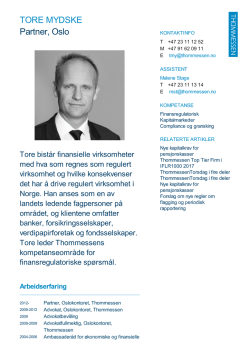 Tore Mydske | Advokatfirmaet Thommessen