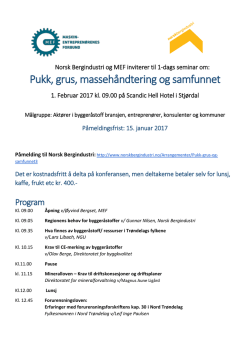 Program Trondheim 1. februar