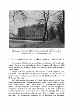 Lunds universitets geografiska institution