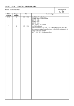 D IV Examenslistor