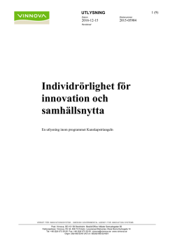 Individrörlighet för innovation och samhällsnytta