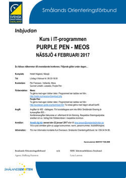 Inbjudan MEOS o Purple Pen