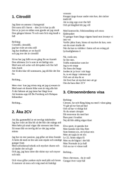 Texter till Sven-Göstas visor - A