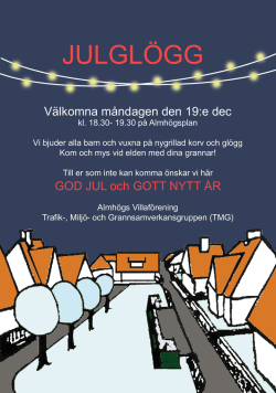 julglögg - Almhögs Villaförening i Malmö