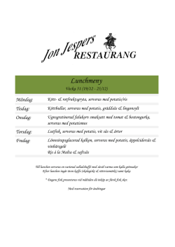 Meny v51 - Restaurang Jon Jesper