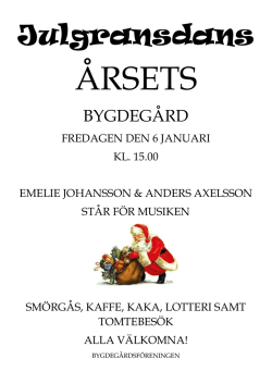 Julgransdans - Årsets Bygdegård