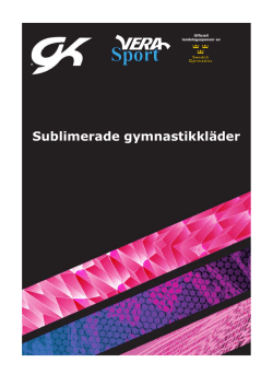 Vera Sport, sublimerade gymnastikkläder 2016-1017