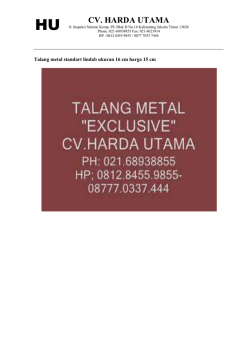 TALANG METAL JAKARTA 087770337444