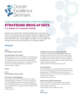 strategisk brug af data - Cluster Excellence Denmark