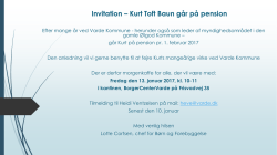 Invitation – Kurt Baun går på pension