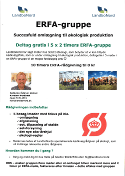 ERFA-gruppe - LandbrugsInfo