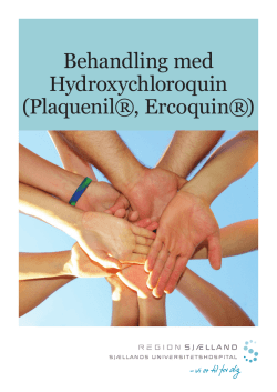 Behandling med Hydroxychloroquin (Plaquenil