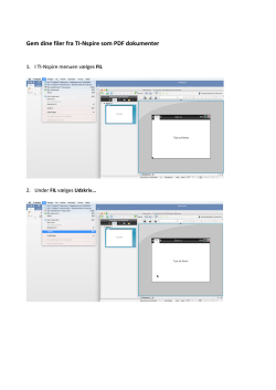 Gem dine filer fra TI-Nspire som PDF dokumenter