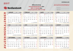 Nordlandsnett kalender 2017