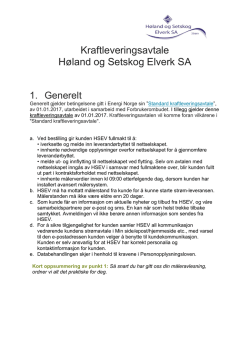 Leveringsvilkår - Høland og Setskog Elverk SA