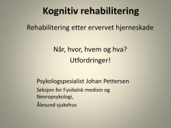 Kognitiv rehabilitering
