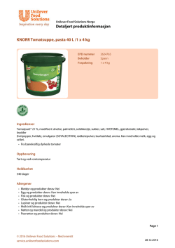 KNORR Tomatsuppe, pasta 40 L /1 x 4 kg