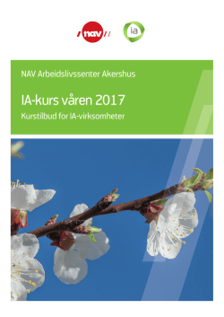 Kurskatalog 2017 vår NAV Arbeidslivsenter Akershus_nettversjon.indd