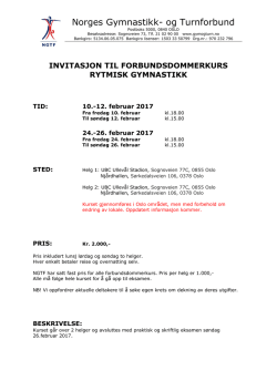 Invitasjon Forbundsdommerkurs RG 2017 - Norges Gymnastikk