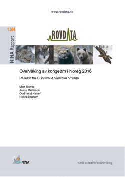 Overvaking av kongeørn i Noreg 2016
