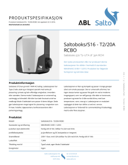 Saltoboks/S16 - T2/20A RCBO