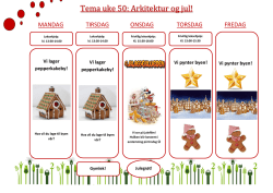 Tema uke 50: Arkitektur og jul!