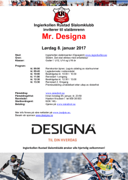 Mr. Designa - Min idrett