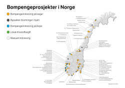Bompengeprosjekter i Norge fra 21 desember 2016