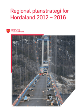Regional planstrategi for Hordaland 2012 – 2016