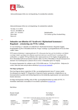 Søknader om tillatelse til 3 kraftverk i Hjelmeland kommune i