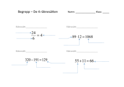 Begrepp - Matematikboken XYZ